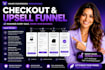 build checkout champ upsell funnel payment gateway course website setup cartflow
