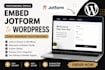 embed jotform into wordpress professionally and responsively