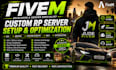 setup optimize develop custom fivem esx qbcore rp server