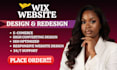 design,redesign wix website, wix ecomerce store,wix online store