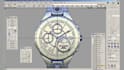 design watch in cad files, 3d model, 3d render, cnc and technical drawing