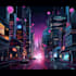 do cyberpunk city and city design