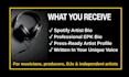 write spotify bios, epks, and artist profiles for musicians