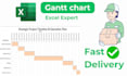 create professional excel gantt chart dashboard and project tracker