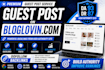 provide guest posting on lifestyle and blog websites