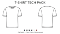 do hoodie and tshirt tech pack with flat sketch for clothing brands
