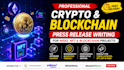 write crypto blockchain nft and web3 press release for your project