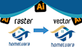manually vector trace and redraw logo