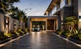 design realistic car park driveway facade exterior rendering