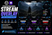 design professional obs overlay animated twitch stream overlay