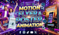 create motion flyer animation and motion posters