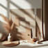 create botanical, minimalist moodboards with clean studio aesthetics