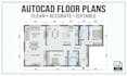 redraw your floor plan from sketch, PDF or image in autocad