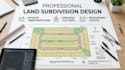design a detailed land subdivision plan,  plat map, development layouts
