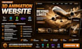 develop 3d animation website using threejs, r3f, gsap, webgl and webar
