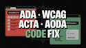 fix your website to be fully wcag, ada and aoda compliant with clean code
