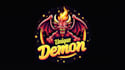 do unique devil dragon demon mascot logo 1 day