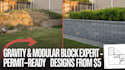 engineer a gravity or modular block retaining wall for residential landscaping