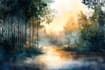 paint landscapes in watercolor