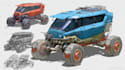 sketch a car or vehicle design concept using digital drawing