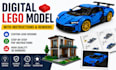 design digital lego models with instructions and renders