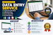 fast and accurate data entry, copy paste and excel work
