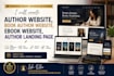 design author website, book author website, ebook website, author landing page