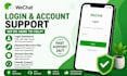 help you with wechat account setup and qr verification
