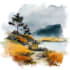 make watercolor landscape design