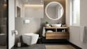 design 3d toilet design, bathroom in 3d model and the 2d floor plan