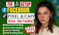 setup facebook pixel, fix pixel connection error or ga4 ads conversion tracking