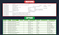 do ms excel data cleaning, formatting, and data cleanup