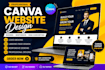 design canva landing page website, canva web design, ugc website, canva template