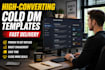 write cold dms that get replies and convert clients