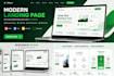 create a modern responsive landing page website