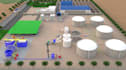 design industrial property logistics park layout, site plan and warehouse render