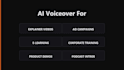 generate a professional ai voiceover for explainers and ads
