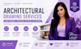 draft licensed architect house plans, mep and permit drawing sets