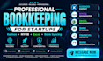 do bookkeeping for kashoo, myob, excel for startups business with bank syncing