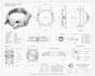 watch cad modeling, mechanical case, with manufacturing ready technical drawing