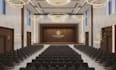 create 2d and 3d church interior with 3d rendering and floor plan