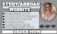study abroad website, education consultancy website, student visa website