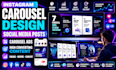 create engaging modern carousel post design for instagram linkedin facebook ads