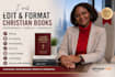do book editing, book formatting, proofreading, book editor for christian book
