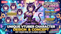 design niche vtuber character design, vtuber character concept, anime vtuber