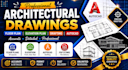 do architectural drawing, elevation plan, draftman and floor plan in autocad