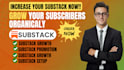 do substack promotion, growth, articles, and website setup