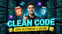 build clean responsive static website using HTML CSS js
