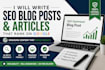 write SEO blog posts and articles that rank on google