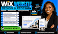 build wix website, wix website redesign, wix website design